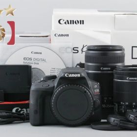 【中古】Canon キヤノン EOS Kiss X7 ダブルズームキット ブラック 元箱付き