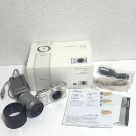 OLYMPUS PEN E-PL10 白 望遠レンズ・充電器・ストラップセット