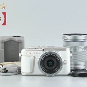 【中古】OLYMPUS オリンパス PEN E-PL10 EZ ダブルズームキット ホワイト シャッター回数僅少