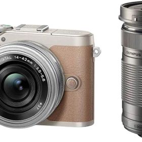 Olympus PEN E-PL10ミラーレス一眼カメラズームキット ブラウン