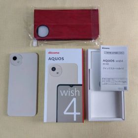 【美品】docomo AQUOS wish 4 SH-52E ホワイト ケース付