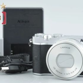 【中古】Nikon ニコン 1 J5 シルバー 標準パワーズームキット シャッター回数僅少