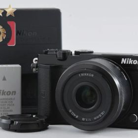 【中古】Nikon ニコン 1 J5 ブラック + 1 NIKKOR 18.5mm f/1.8