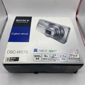 【✨通電確認済✨】 SONY Cyber-Shot DSC-W570 コンパクト デジタルカメラ ソニー 国内ブランド 約1610万画素 CCDセンサー デジカメ 写真 動画 メモリ 記録 camera SDカード メモリ 付き 箱入り 付属品あり