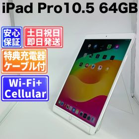 バッテリー良好 iPad Pro 10.5 64GB シルバー SIMフリー(simロック解除済) 白ロム 中古 本体 動作確認済 【最短送料無料】 J-113