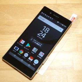 ほぼ無傷XPERIA Z5 SOV32(GO)液晶保護ガラス付SIMロック解除済