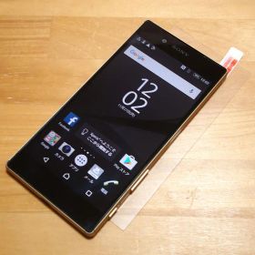 ほぼ無傷XPERIA Z5 501SO(GO)液晶保護ガラス付SIMロック解除済