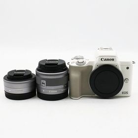 Canon キャノン EOS Kiss M2 ダブルレンズキット ホワイト シャッター回数：不明 元箱あり ジャンク品