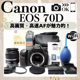 カメラデビューに❤️Canon EOS 70D レンズセット 初心者 バッグ付