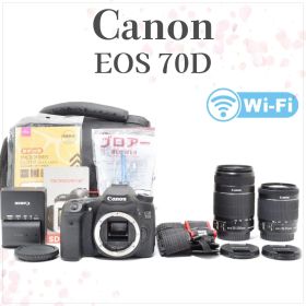 入学式に✨ショット数少 超美品✨Canon EOS 70D✨高性能 ダブルレンズ