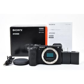 ソニー(SONY)のショット数9239回 美品 SONY α6500 元箱付き ARYM5782(ミラーレス一眼)