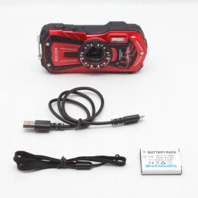 【美品】RICOH リコー コンデジ WG-30 バーミリオンレッド JS129-01024