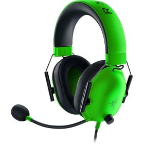 【新品】 Razer BlackShark V2 X Green ゲーミングヘッドセット 3.5mmアナログ 7.1ch サラウンド 特許技術採用50mmドライバ 単一指向性マイク ノイズキャンセリング 高遮音性イヤーカップ 軽量240g PC PS4 P 0