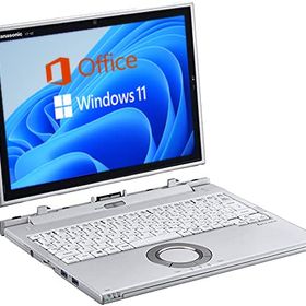 【中古】【MS Office2019&Win11搭載】Panasonic Let's note CF-XZ6 ■第7世代Core i5-7300U@2.6GHz／8GBメモリ／SSD 256GB／12インチQHD／2in1