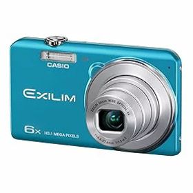 【中古】CASIO デジタルカメラ EXILIM 1610万画素 6倍 ブルー EX-ZS25BE