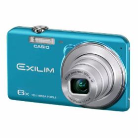 【中古】「非常に良い」CASIO デジタルカメラ EXILIM 1610万画素 6倍 ブルー EX-ZS25BE