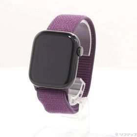 【中古】Apple(アップル) Apple Watch Series 10 GPS 42mm ジェットブラックアルミニウムケース プラムスポーツループ 【348-ud】