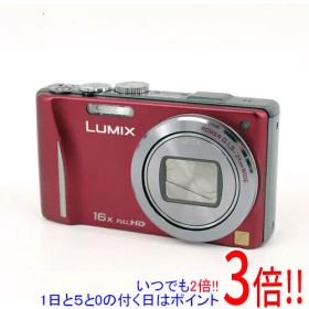 【いつでも2倍！1日と5.0のつく日、18日は3倍！】【中古】Panasonic LUMIX DMC-TZ20-R レッド/1410万画素