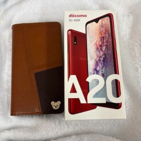 docomo Galaxy A20 SC-02M レッドほぼ新品！ケース付き