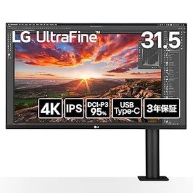 【中古】LG モニター ディスプレイ UltraFine Display 32UN880K-B 31.5インチ/4K(3840×2160)/IPS/DCI-P3 95%/HDR/アンチグレア/HDMI×2/DisplayPort/USB
