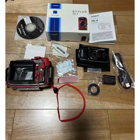 オリンパス(OLYMPUS)の美品！OLYMPUS TG-4 水中カメラ&ハウジング(コンパクトデジタルカメラ)