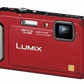 【中古】パナソニック デジタルカメラ ルミックス 防水モデル シャイニーレッド DMC-FT20-R