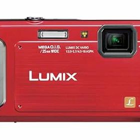 【中古】パナソニック デジタルカメラ ルミックス 防水モデル シャイニーレッド DMC-FT20-R