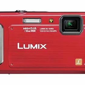 【中古】パナソニック デジタルカメラ ルミックス 防水モデル シャイニーレッド DMC-FT20-R