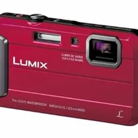 【中古】パナソニック デジタルカメラ ルミックス FT25 防水 レッド DMC-FT25-R