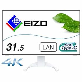 【中古】【未使用】EIZO FlexScan EV3240X-WT (31.5型モニター/3840×2160/USB Type-C対応/ノートPC給電/疲れ目軽減/ホワイト/The warranty is valid only in Japan