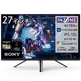 【中古】（非常に良い）ソニー ゲーミングモニター INZONE M9 SDM-U27M90:4K 27インチ/広い色域と高コントラスト/リフレッシュレート 144Hz/応答速度1ms/VRR対応/直下型