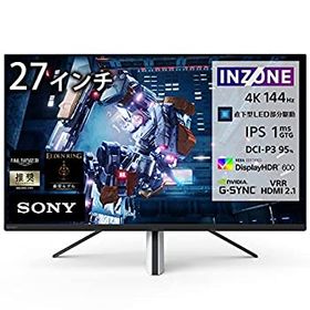 【中古-非常に良い】ソニー ゲーミングモニター INZONE M9 SDM-U27M90:4K 27インチ/広い色域と高コントラスト/リフレッシュレート 144Hz/応答速度1ms/VRR対応/直下型