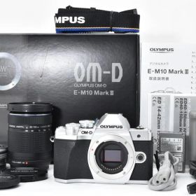 ★極上美品★ショット数1,582回 》OLYMPUS OM-D E-M10 Mark III ダブルズームキット 40-150mm 14-42mm シルバー★YM9786＃56