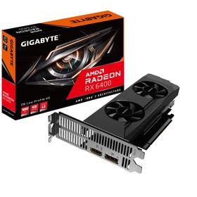 GIGABYTE AMD Radeon RX6400搭載 グラフィックボード GDDR6 4GB 国内正規代理店 GV-R64D6-4GL 黒