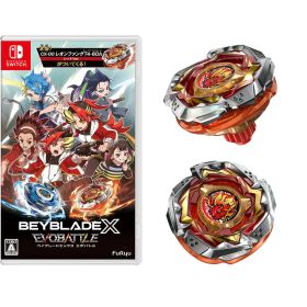 ベイブレードエックス エボバトル -Switch 【早期購入特典】CX-00 レオンファングT4-60A レインボーコート入手コード、ブレード用ステッカーセット 同梱 ＆ 【特典】CX-00 レオンファングT4-60A レッドVer. 同梱