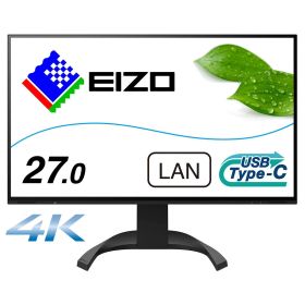 EIZO FlexScan EV2740X-BK (27型モニター/3840×2160/USB Type-C対応/ノートPC給電/疲れ目軽減/ブラック/The warranty is valid only in Japan)