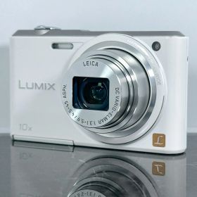 【美品】Panasonic LUMIX DMC-SZ3 ホワイト コンデジ デジカメ 10倍ズーム 手ブレ補正 スリム 軽量 1610万画素 可愛い 白 旅行 日常撮影 マクロ5cm HD動画