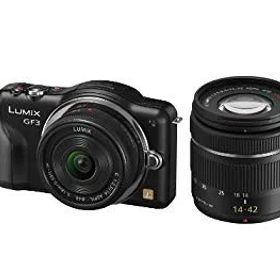 【中古】パナソニック ミラーレス一眼カメラ LUMIX GF3 ダブルレンズキット エスプリブラック DMC-GF3W-K g6bh9ry
