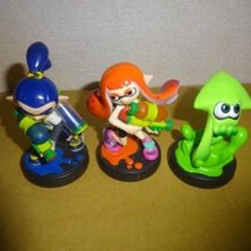 amiibo アミーボ スプラトゥーン ボーイ オレンジガール イカ ３体 動作品（1105）（6月18日）