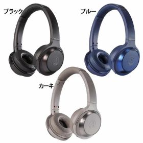 [エントリーでポイント最大10倍/スタンプラリー]ワイヤレスヘッドホン ATH-WS330BT 送料無料 ヘッドホン ヘッドフォン ワイヤレス 音楽 重低音再生 簡単操作 急速充電 スイーベル機構 軽量設計 オーディオテクニカ ブラック ブルー カーキ