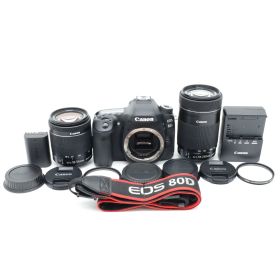ショット数475枚！■ほぼ新品■ CANON EOS 80D ダブルズームキット