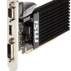【中古】 MSI ファンレス・ロープロファイル対応 GeForce GT 710 グラフィックカード メモリ1GBモデル GT710 1GD3H LP