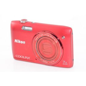 【外観特上級】Nikon デジタルカメラ COOLPIX S3500 光学7倍ズーム 有効画素数 2005万画素 ラズベリーレッド S3500RD(コンパクトデジタルカメラ)