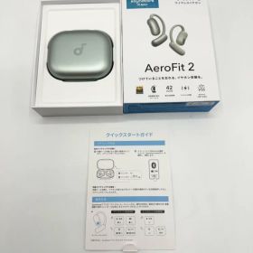 中古 Anker Soundcore AeroFit 2 オープンイヤー型ワイヤレスイヤホン PSE技術基準適合 シルバーグリーン 銀 緑 音楽 ミュージック 音楽鑑賞 運動 ランニング 通勤 通学 耳 イヤー イヤホン 音質 没入感 集中 音 使いやすい ジムリラックス 小さい