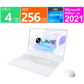 NEC ノートパソコン 15.6 型(インチ) LAVIE N15 N151E/EAW PC-N151EEAW [パールホワイト] インテル Celeron 6305(Tiger Lake) 1.8GHz/2コア メモリ：4GB SSD：256GB Windows 11 Home Office付き 展示品