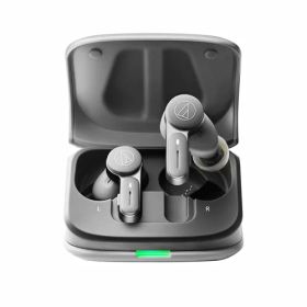 オーディオテクニカ ATH-TWX7 ワイヤレスイヤホン bluetooth ノイズキャンセリング 最大約20時間再生 通話品質強化 マルチポイント対応 ノイズキャンセル ヒアスルー 低遅延モード LDAC対応 SBC AAC IPX4防滴 急速充電 Qiワイヤレス充電【国内正規品】 グレー ATH-TWX7 GY