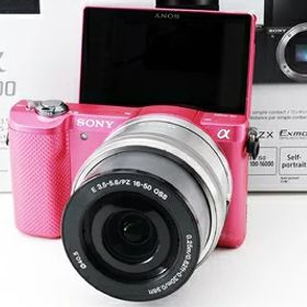 【中古】 SONY ミラーレス一眼 α5000 パワーズームレンズキット ピンク ILCE-5000L-P