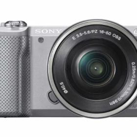 【中古】「ほぼ新品」SONY ミラーレス一眼 α5000 パワーズームレンズキット シルバー ILCE-5000L-S