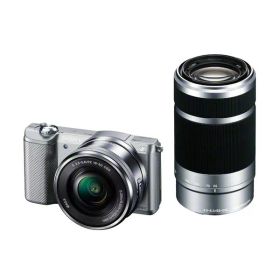 【中古】【1年保証】【美品】SONY α5000 ダブルズームレンズキット シルバー [ILCE-5000Y]