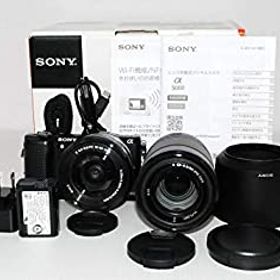 【中古】SONY α5000 ダブルズームレンズキット(ブラック／デジタル一眼)